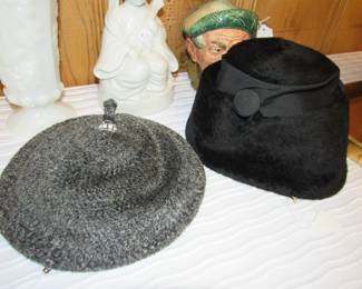 Vintage hats..... Christian Dior on the right