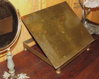 Heavy brass adjustable book stand