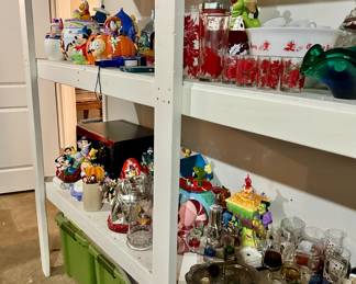 Collectible cookie jars and glass, vintage barware sets and more!