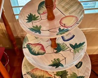 Mid Century ceramic serving stand