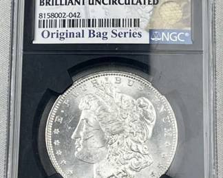 1880 Morgan Dollar NGC BU Original Bag Frag.