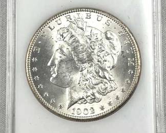 1902-O Gem BU Morgan Silver Dollar in Holder