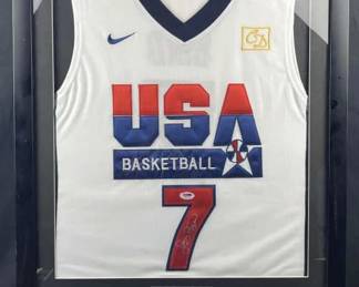 Larry Bird PSA/DNA Auth Signed Team USA Jersey