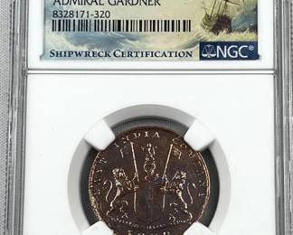1808 Shipwreck Admiral Gardner India 10C Coin NGC