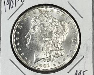 1901-O Morgan Silver Dolar, Mint State w/ Luster