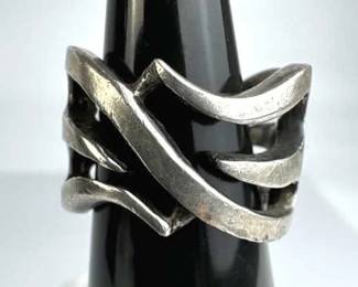 925 Silver Chunky Open Tribal Band Ring