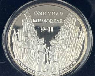 1oz Silver 9/11 One Year Memorial .999 Round