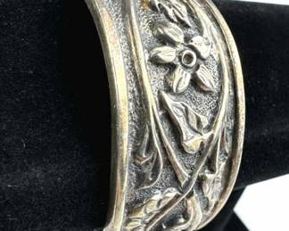 925 Silver Vintage Silpada Floral Vine Cuff Bracel