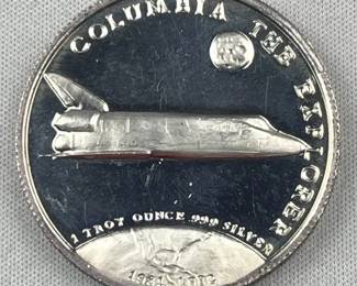 1oz Silver Columbia Space Shuttle DCAM Round