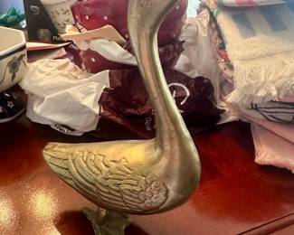 Brass swan