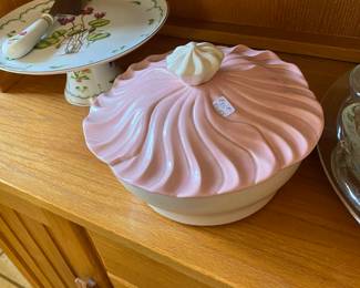 many nice vintage serving pieces