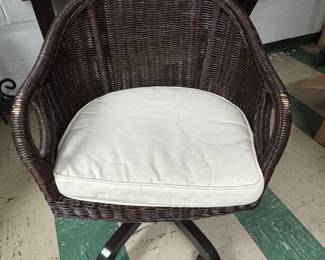 Swivel Wicker Desk Chair