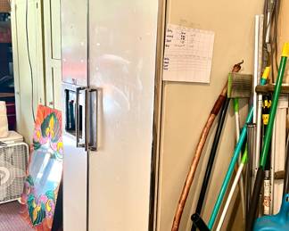 Vintage storage cabinets & fridge - freezer