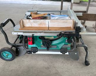 Hitachi Tablesaw on Rolling Stand 
