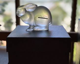 Cute lil' Lalique Rabbit (We have a pair, as you know they multiply quickly)