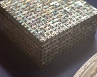 Mackenzie Childs Abalone Shell covered box