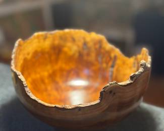 Hand turned wooden burl bowl...