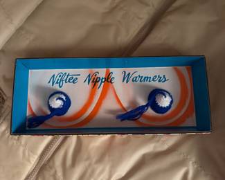 1974 Niftee Nipple warmers. Welcome to try before purchase..