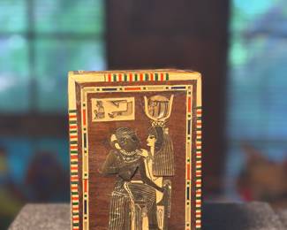 Egyptian Motif inlay box, Italian!