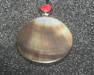 Sterling Turquoise and Mother of Pearl Pendant
