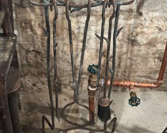 We have 3 vintage fireplace sets!
