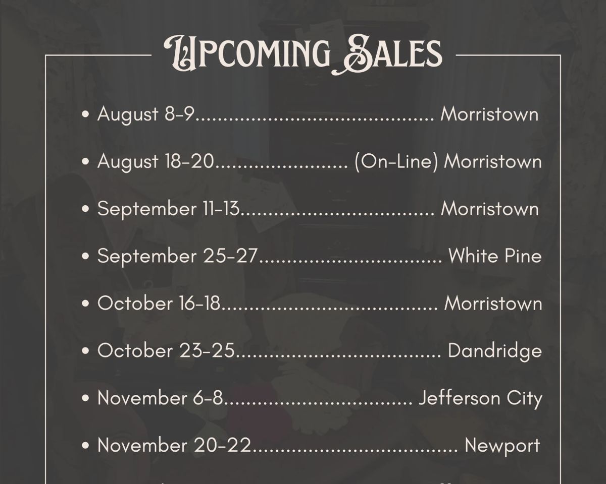 2025 Upcoming Sale Schedule
