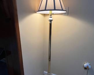 Metal and glass floor lamp