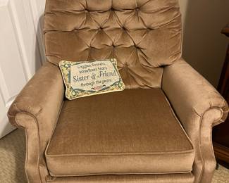 Velvet swivel rocker