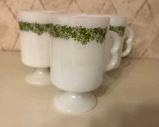 Pyrex crazy daisy Irish coffee mugs
