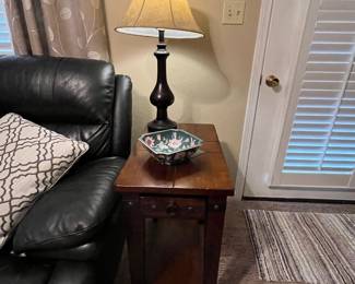 Granite topped side table