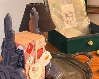 BLUE SCONCE BOOKENDS