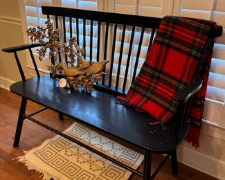 BLACK EARLY AMERICAN BENCH