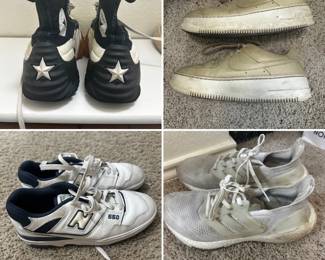 From the Curated Closet - Nike Air, New Balance 550, Converse All Stars, and Adidas Ultra Boost. Sizes 7.5 - 8.