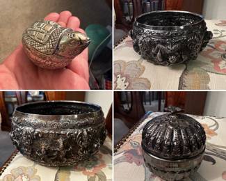 Thai and Burmese silver items