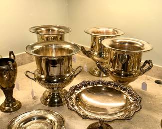 Silver Plate Champayne Buckets