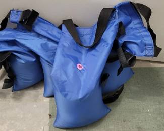 Nylon canopy sandbags w/sand. Never used