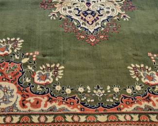 9x12 Mashad Collection area rug; color: green.
