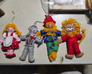 Vintage Wizard of Oz hand made ornaments