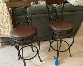 pair bar stools