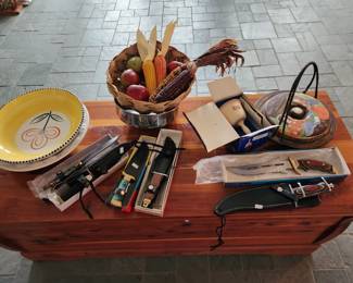 Collection of knives, varying prices