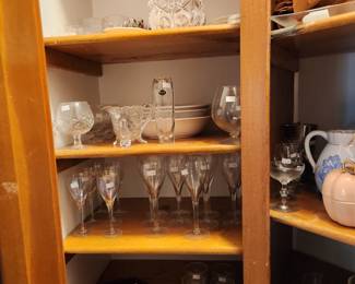 Gorgeous Hobstar and Star of David cut glass.
Varying prices...