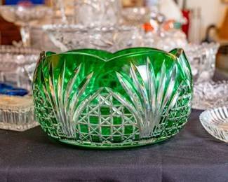Gorgeous Bohemian cut crystal bowl $100