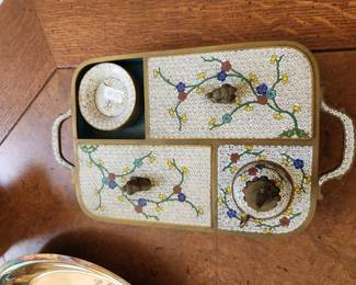 Vintage Cloisonne Opium serving box