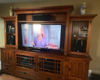 Large entertainment center, made to modern TV and AV