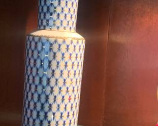 Russian cobalt Lomonosov porcelain tea set and vases