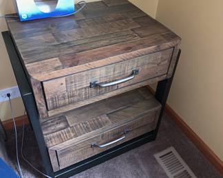 King bed set by Ashley (top of their line) bed, large dresser, mirror, night stand. available for pre sale.