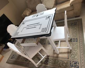 vintage porcelain table and chairs