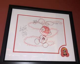 Disney cel art, with COA