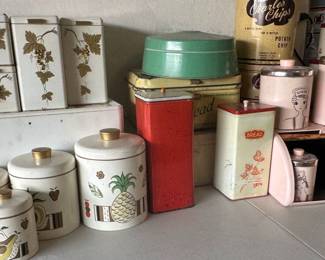Vintage Tin Canister Sets