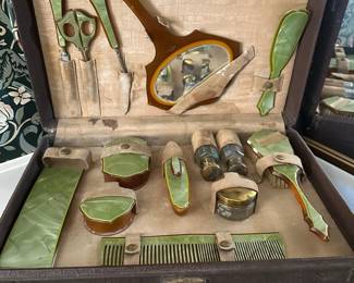 Vintage Parisian Art Deco Travel Vanity